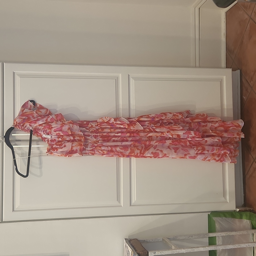 MISA Rumi one shoulder floral dress